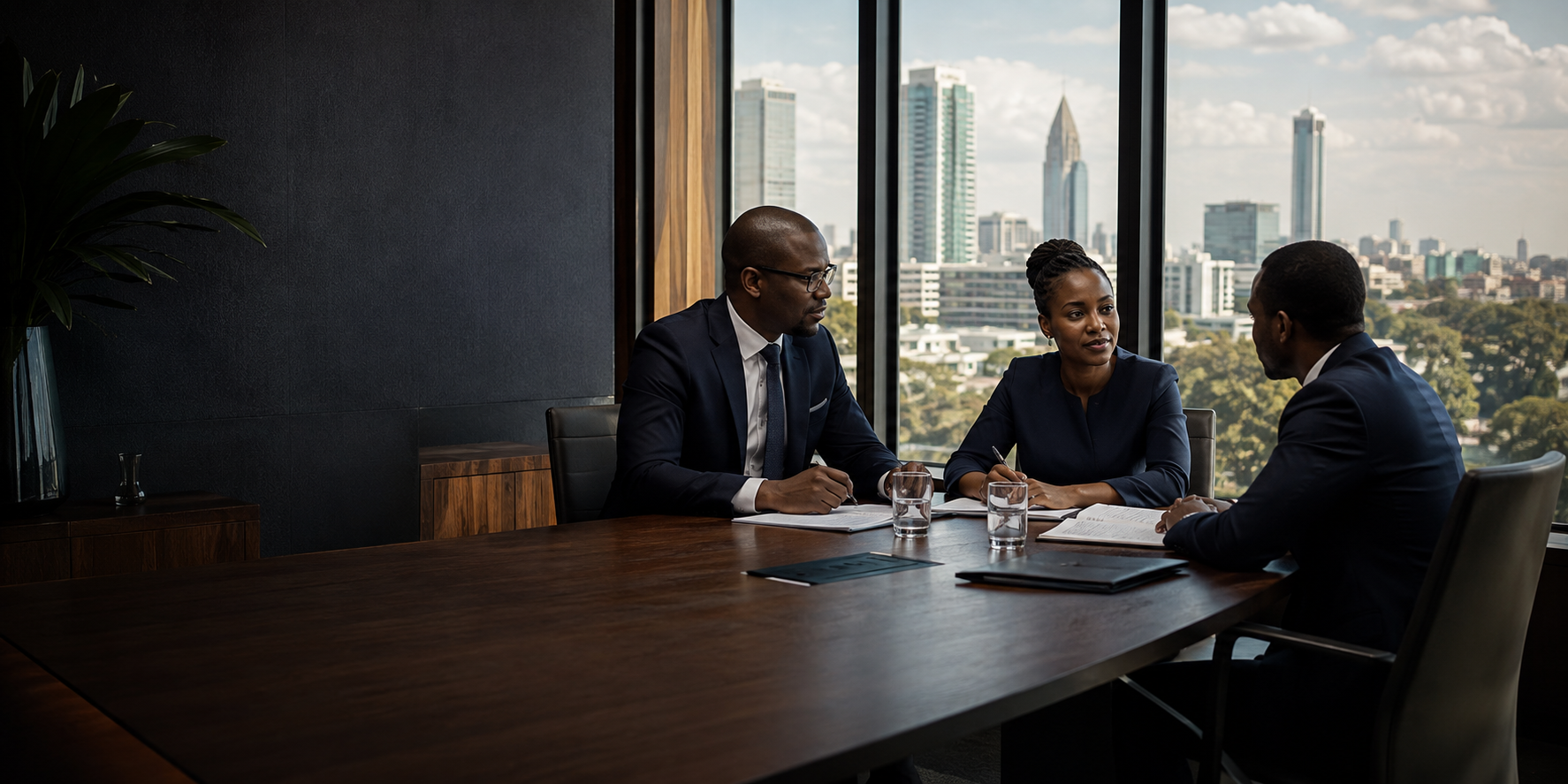 Legal team in a client consultation